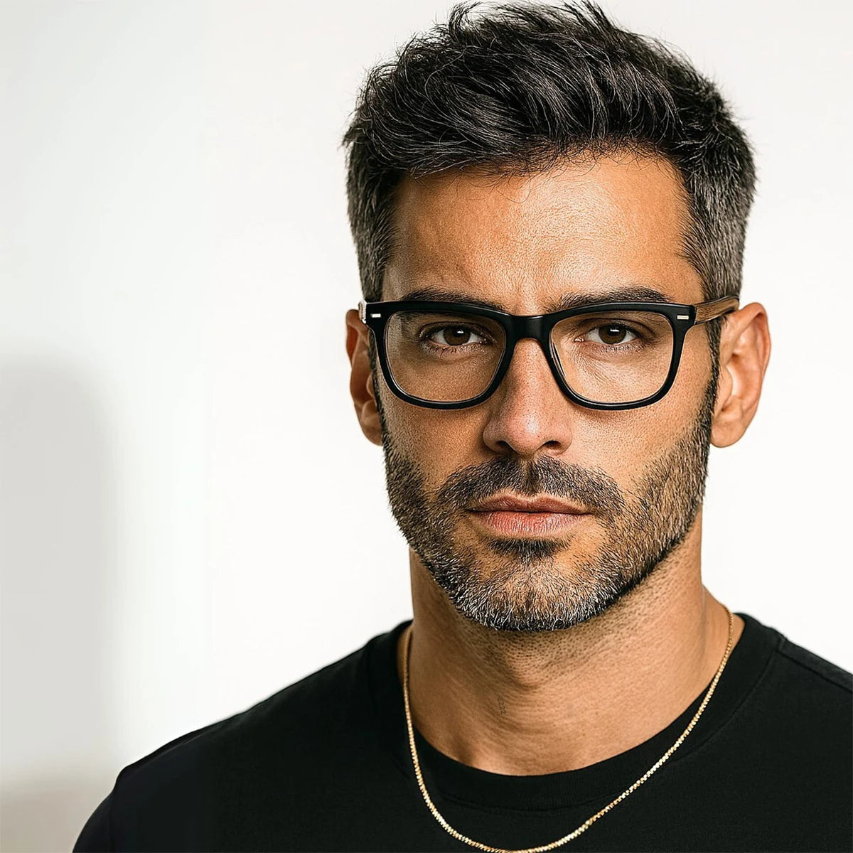 VOPHA Men's Wood-Look Rectangle Reading Glasses L73 | Blue Light Reading Glasses Qst