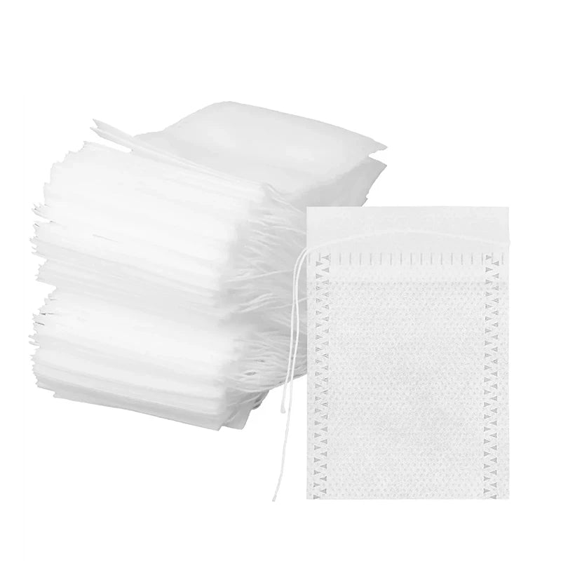 100PCS Drawstring Disposable Tea Filter Bags – Non-Woven Tea Filter Bags Qst