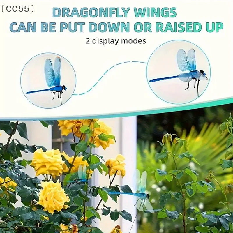 Realistic Dragonfly Hat Clips – Garden Decor & Fly Deterrent Garden Decor Clip Qst