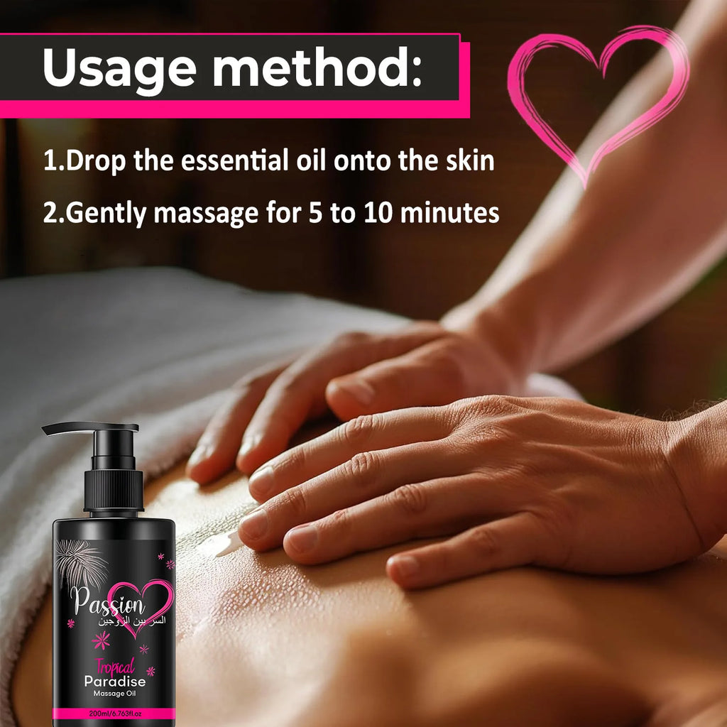 2PCS Body Massage Oil – Sweet Almond & Jojoba, 400ml Set Body Massage Oil Qst