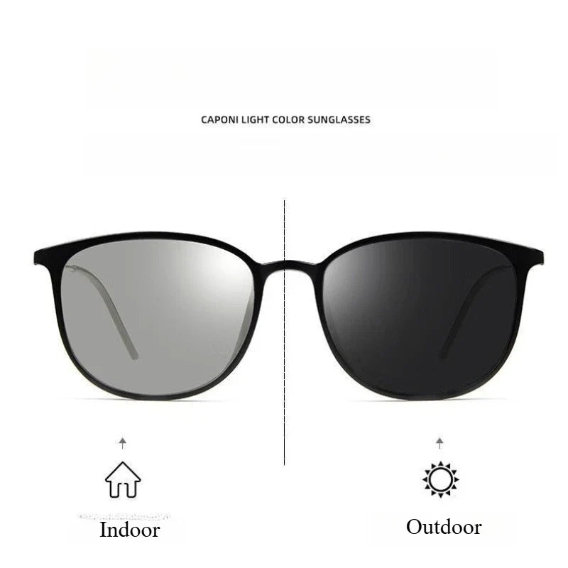 Pure Titanium Polarized Sunglasses – UV Color-Changing Lenses Polarized Sunglasses Qme