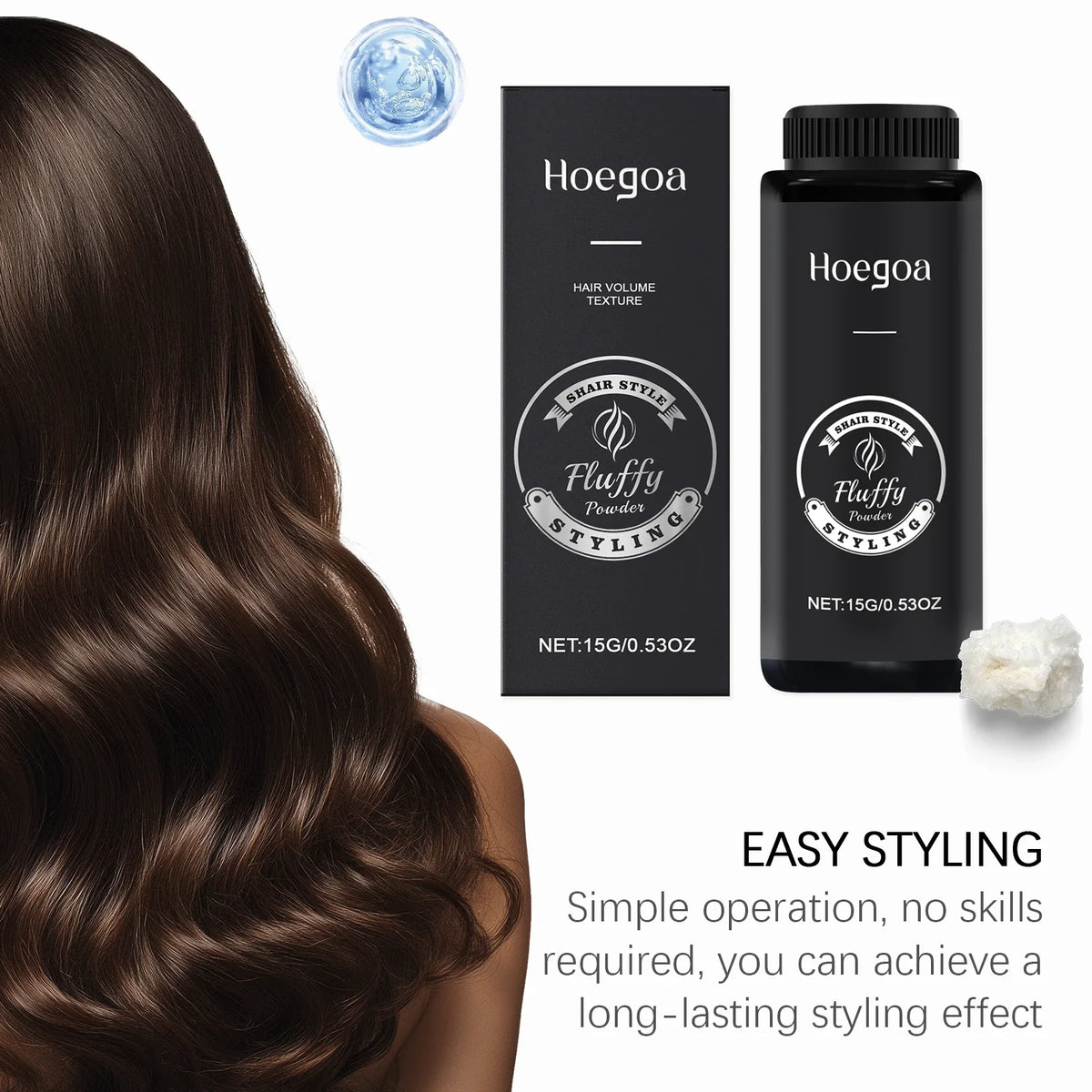 Matte Hair Volumizing Texturizing Powder – Fluffy Fiber Volume Hair Volumizing Powder Qme