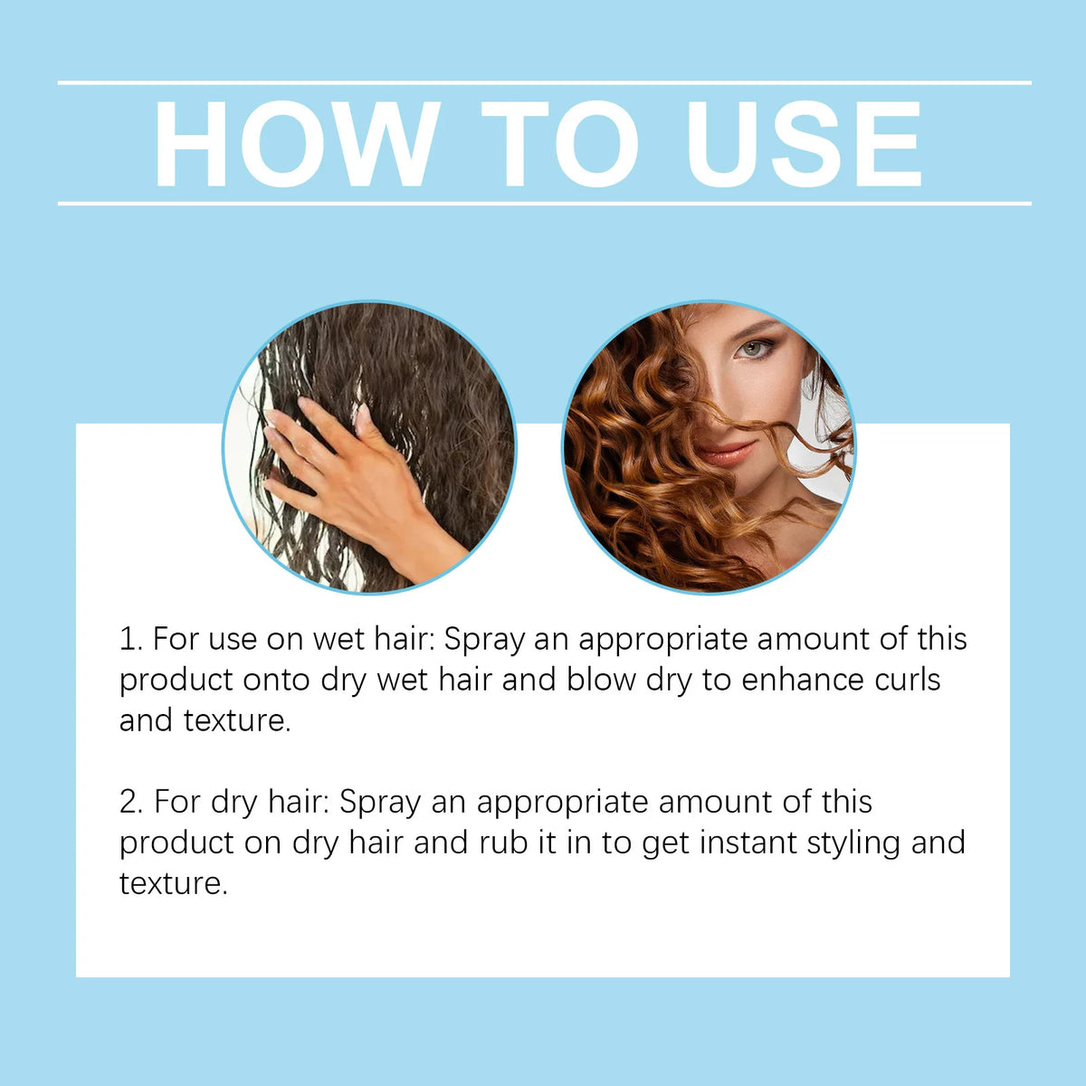 Hoegoa Sea Salt Curl Spray – Texture & Wave Styling Cream 100ml Curl Enhancing Spray Qst