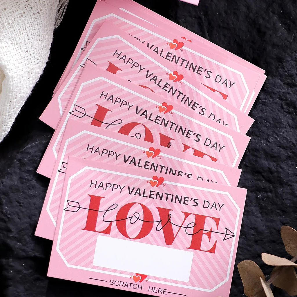 Scratch-Off Love Coupons Cards for Couples – Valentine's Day Couple Scratch-Off Cards Qme