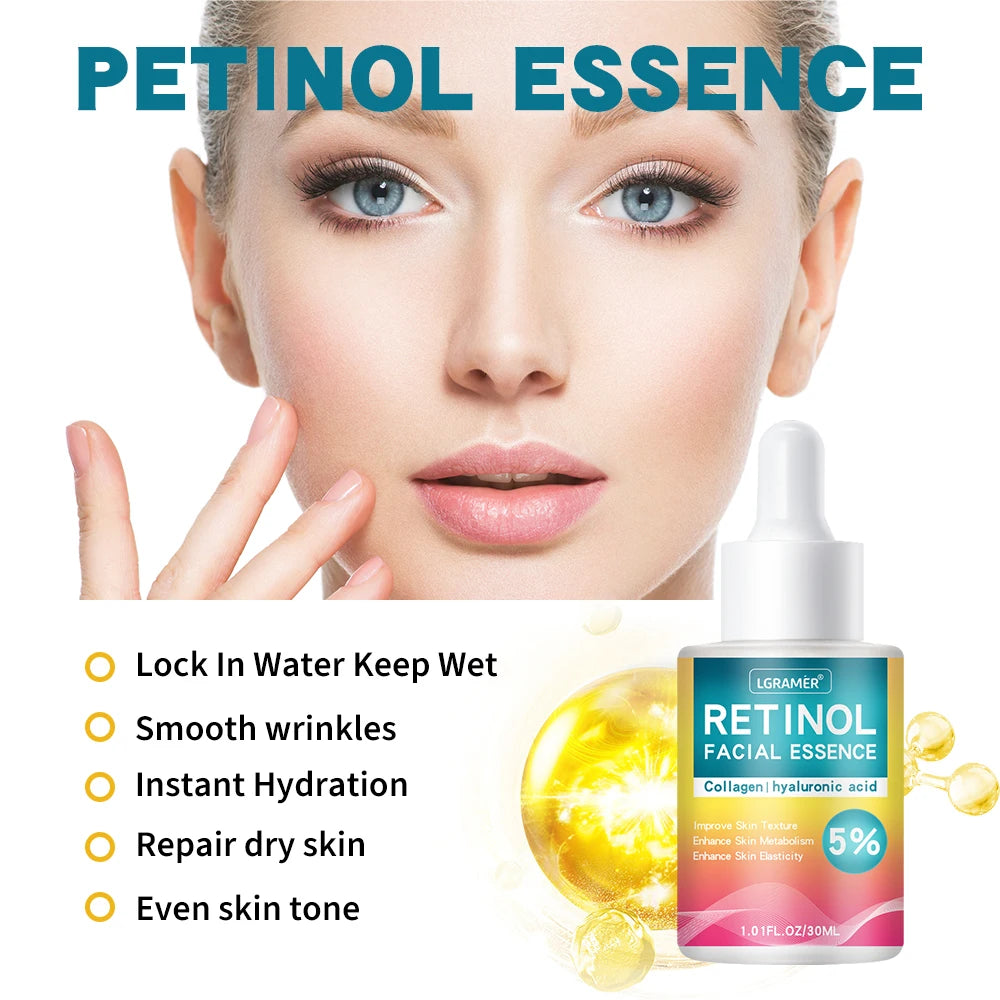 REAROYA Retinol & Hyaluronic Acid Face Serum | Firm & Brighten Face Serum Qst