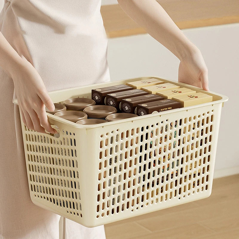 Plastic Storage Basket – Kitchen, Desktop & Toy Organizer Storage Basket Qst