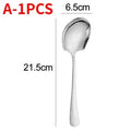 Stainless Steel Long Handle Spoons Set of 2 – Kitchen Cutlery Kitchen Spoon Set Qme A-1PCS
