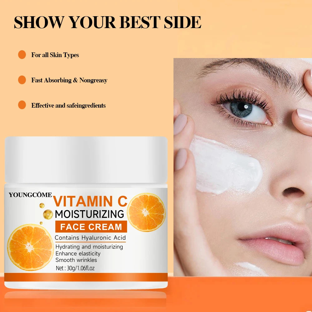 YOUNGCOME Vitamin C Face Cream with Hyaluronic Acid Vitamin C Face Cream Qst