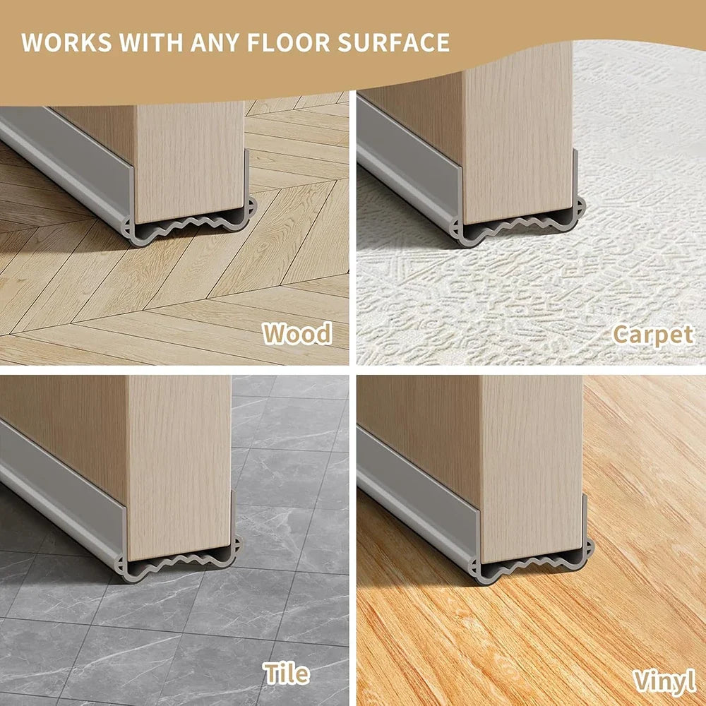 Door Bottom Weather Stripping Snap-In Seal Strip – Cuttable Door Weather Stripping Qme
