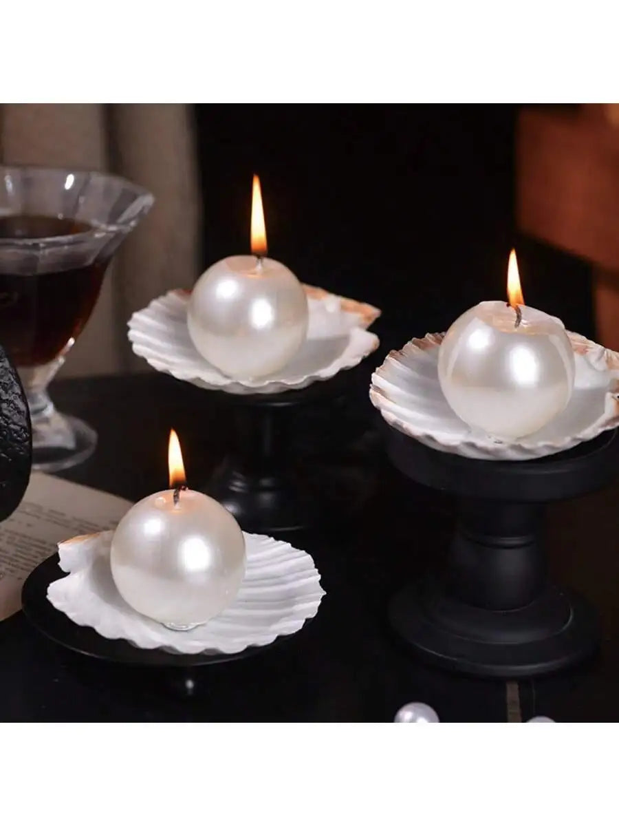 Oceanic Pearl Shell Aroma Candle – Luxury Scented Gift Scented Aroma Candle Qme