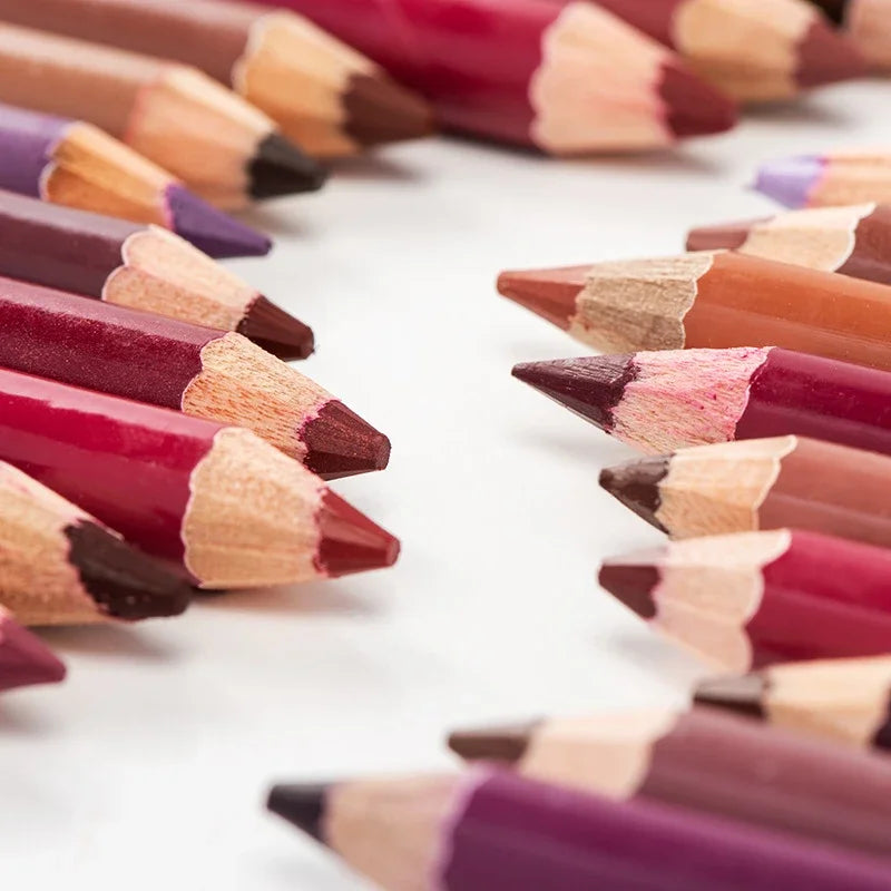 28-Color Waterproof Matte Lip Liner – Long-Lasting Pencil Lip Liner Pencil Qme