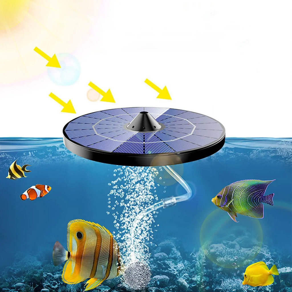 Solar Pond Aerator 2.5W Floating Air Pump with 1.5M Hose Solar Pond Aerator Qme