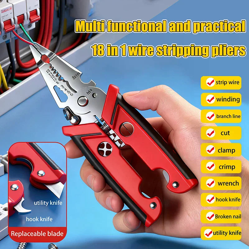 Wire Stripper Crimper Pliers | Multifunctional Electrician Tool Wire Stripper Pliers Qme