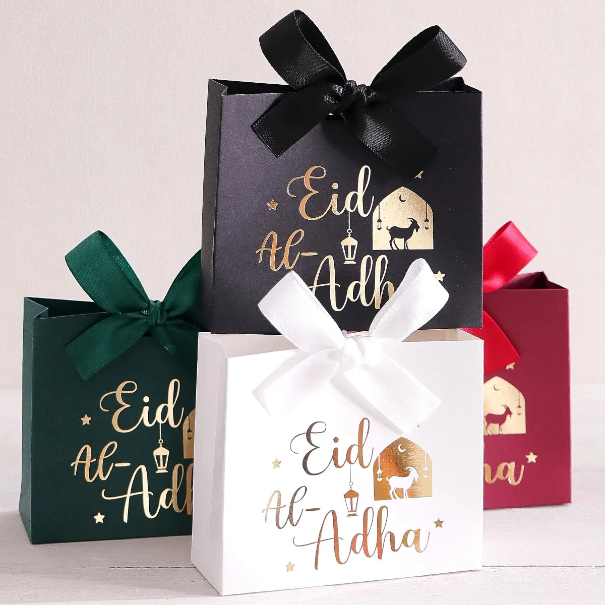 5 Eid Al-Adha Gift Boxes Pastel Sheep Calligraphy Design Eid Gift Boxes Qme
