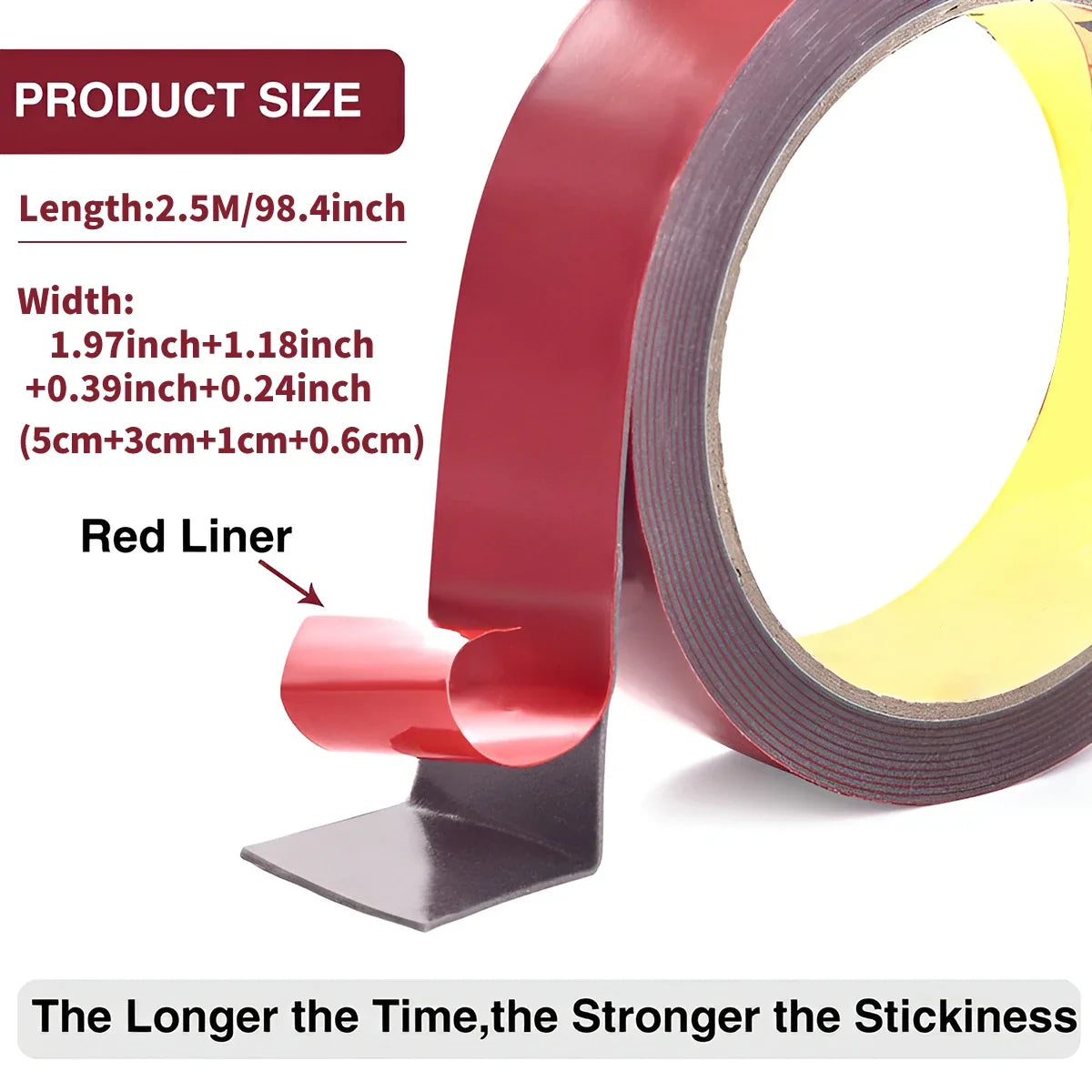 Extra Strong Double Sided Acrylic Tape 3m – Multi-Width Double Sided Tape Qme