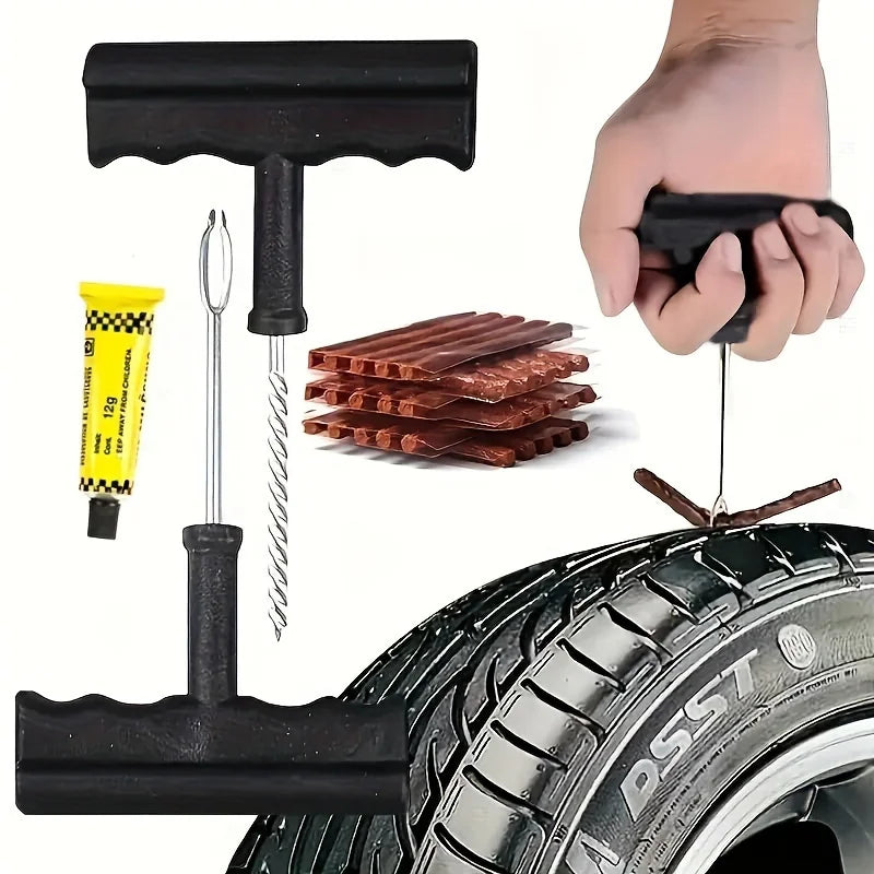 Car & Motorcycle Tire Repair Tool Kit – Emergency Ready Tire Repair Tool Qme