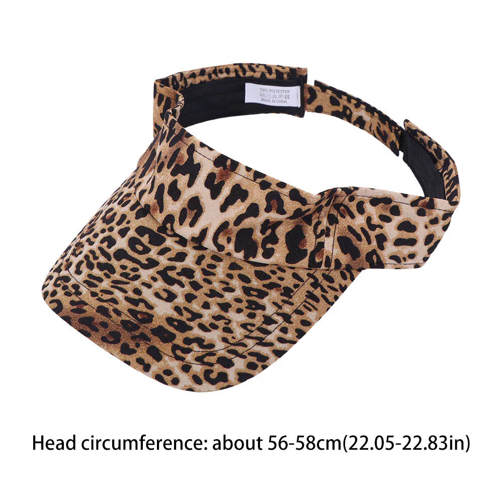 Korean Leopard Print Sun Hat – UV Protection Curved Brim Cap Sun Hat Qme