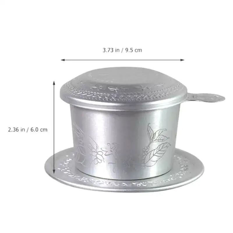 Portable Vietnamese Coffee Dripper – Compact Aluminum Filter Coffee Dripper Filter Qme 1pcs