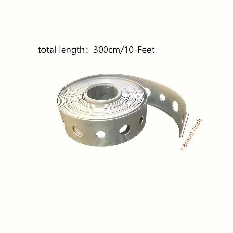 Galvanized Steel Pre-Punched Multi-Slot Pipe Strap Tape Roll Pipe Strap Tape Qme