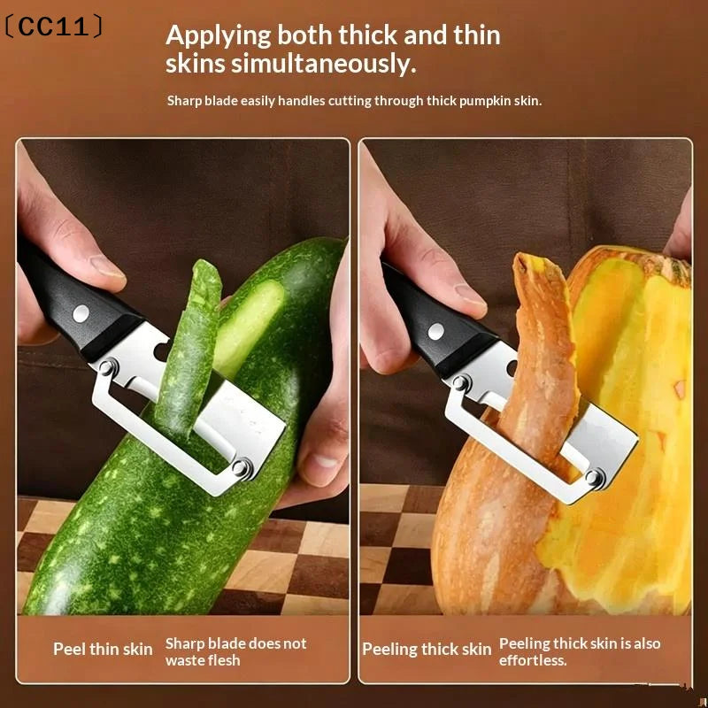 Stainless Steel Flat Edge Peeler – Potato, Melon & Slicer Vegetable Peeler Qme