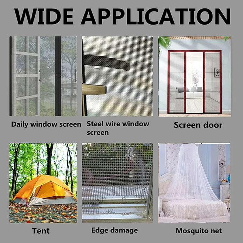 Window Screen Repair Tape Self-Adhesive Mesh Patch 5/10cm Screen Repair Tape Qst