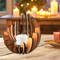 Wooden Tea Light Candle Holder – Creative Candlestick Decor Candle Holder Qme Default Title