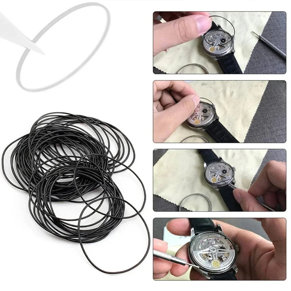 Watch Case Rubber O-Ring Gasket Kit – 20 Sizes | 1 Box Watch Repair Gaskets Qme