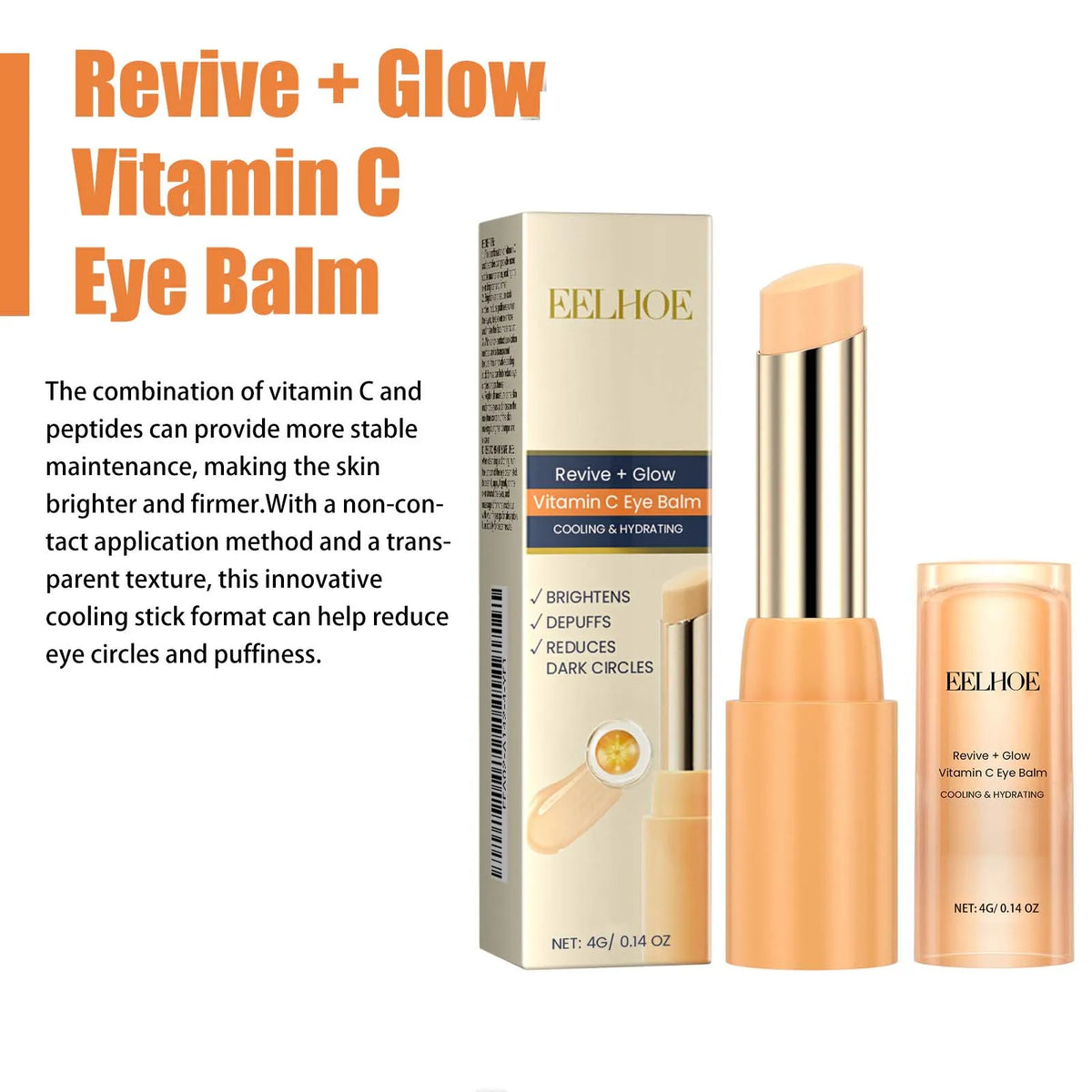 Vitamin C Eye Balm Stick – Moisturizing & Brightening | Qme Eye Cream Stick Qme