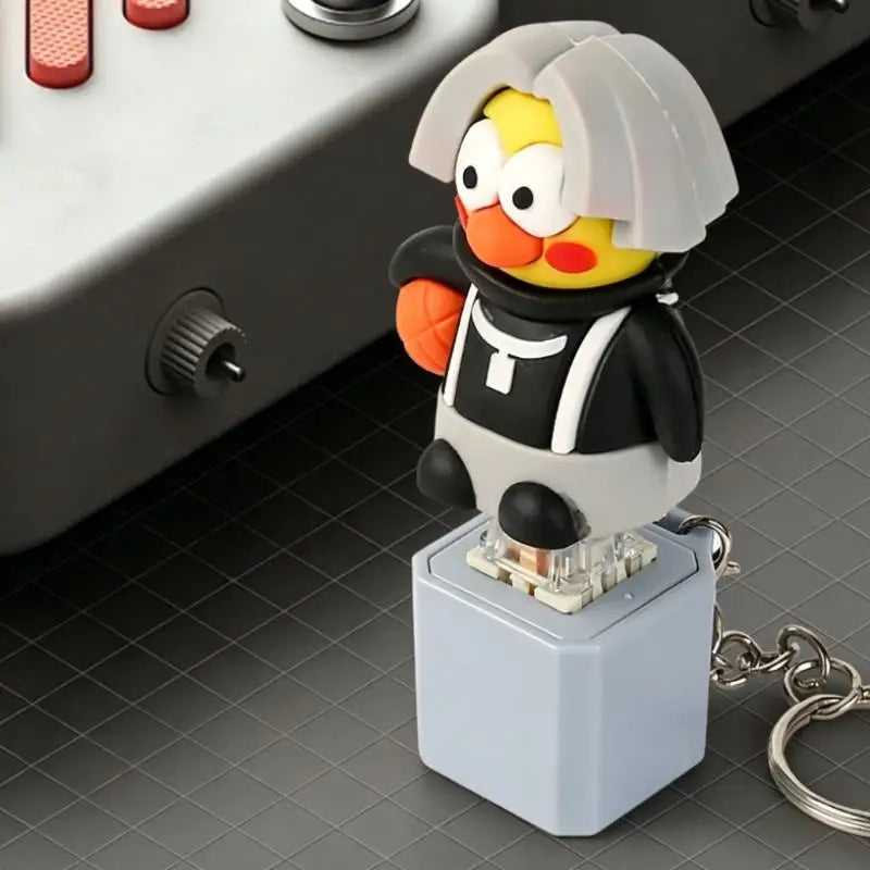 Cartoon Chicken Fidget Keychain — Sound & Light Effects Toy Fidget Toy Keychain Qme