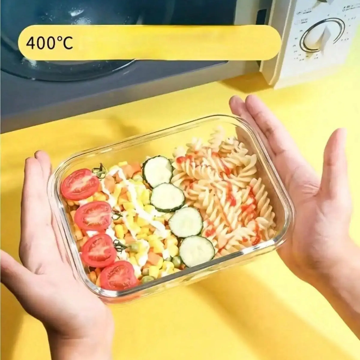 Glass Food Storage Container with Lid – Meal Prep & Dishwasher Safe Glass Food Container Qme