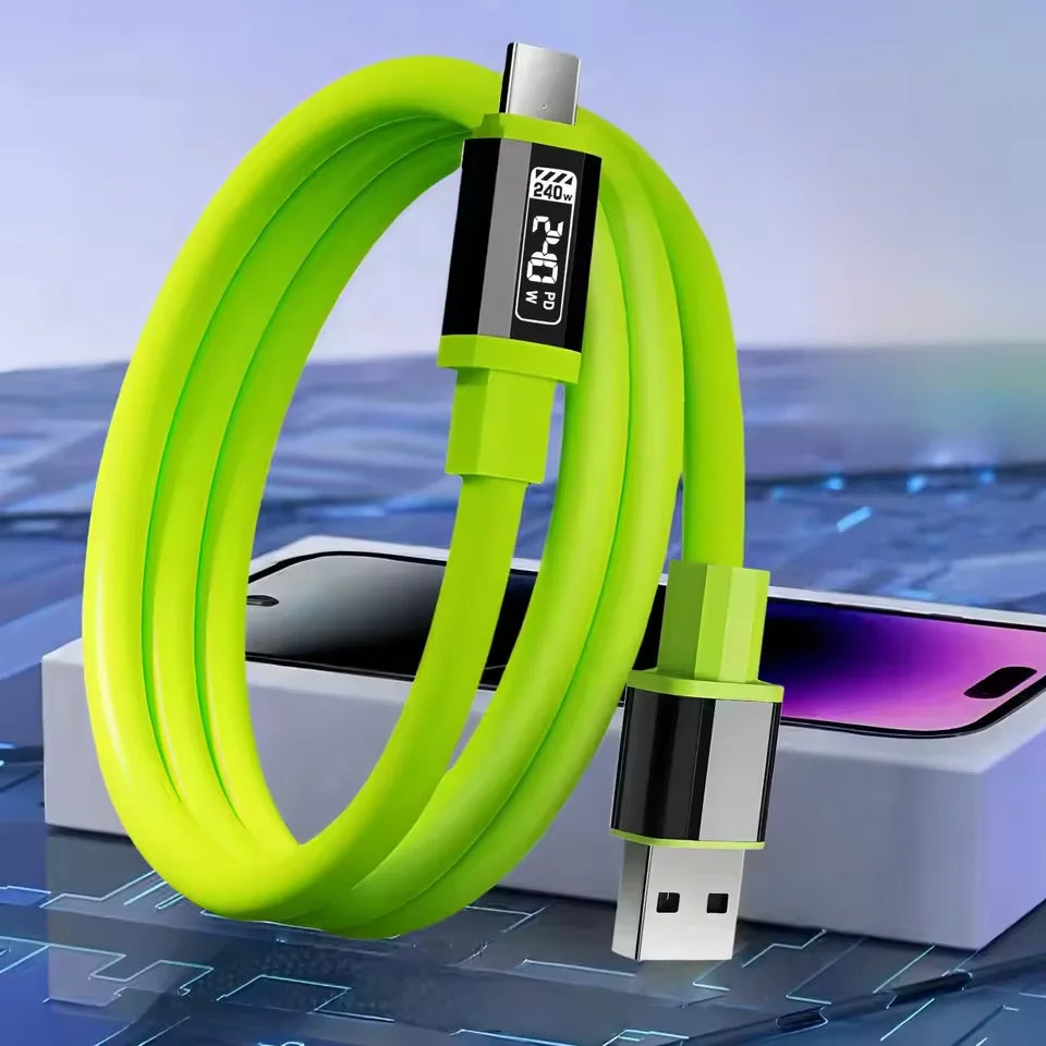 USB-C 240W Fast Charging Cable PD Data Cord 0.3m–2m USB-C Charging Cable Qme