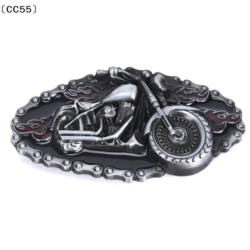 Men's Vintage Motorcycle Cowboy Alloy Belt Buckle CC55 Belt Buckle Qst Default Title