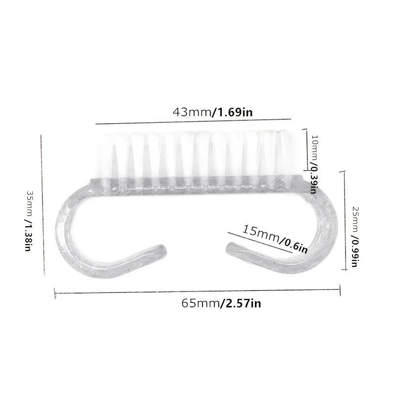 Soft Grip Nail Cleaning Brush Set – 10 Pack Manicure Tool Nail Cleaning Brush Qme