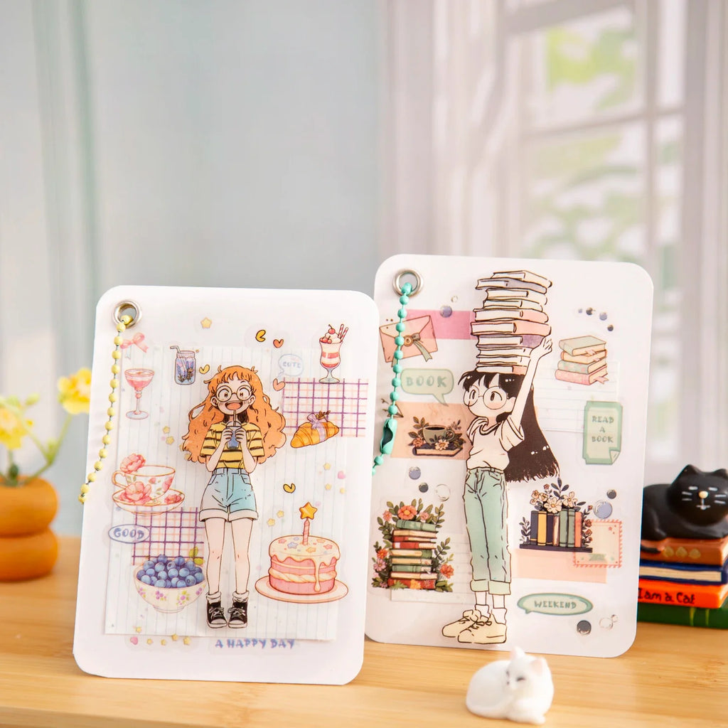 Cartoon Character Decorative PET Tape – Scrapbooking & DIY Decorative Craft Tape Qme