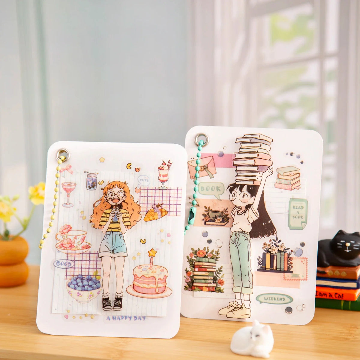 Cartoon Character Decorative PET Tape – Scrapbooking & DIY Decorative Craft Tape Qme