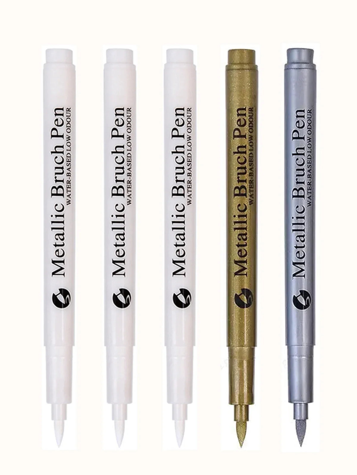 Metallic Paint Marker Pens – Waterproof Permanent Ink, 11 Colors Metallic Paint Markers Qme 3white 1gold 1silver