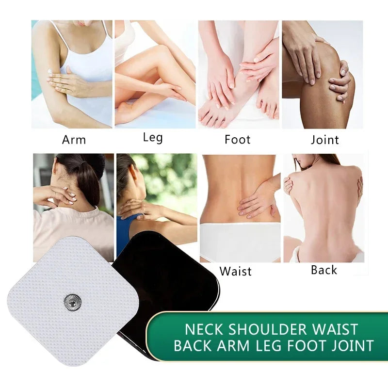 50/100 TENS EMS Electrode Pads – Reusable Gel Patches for Massager Electrode Gel Pads Qst