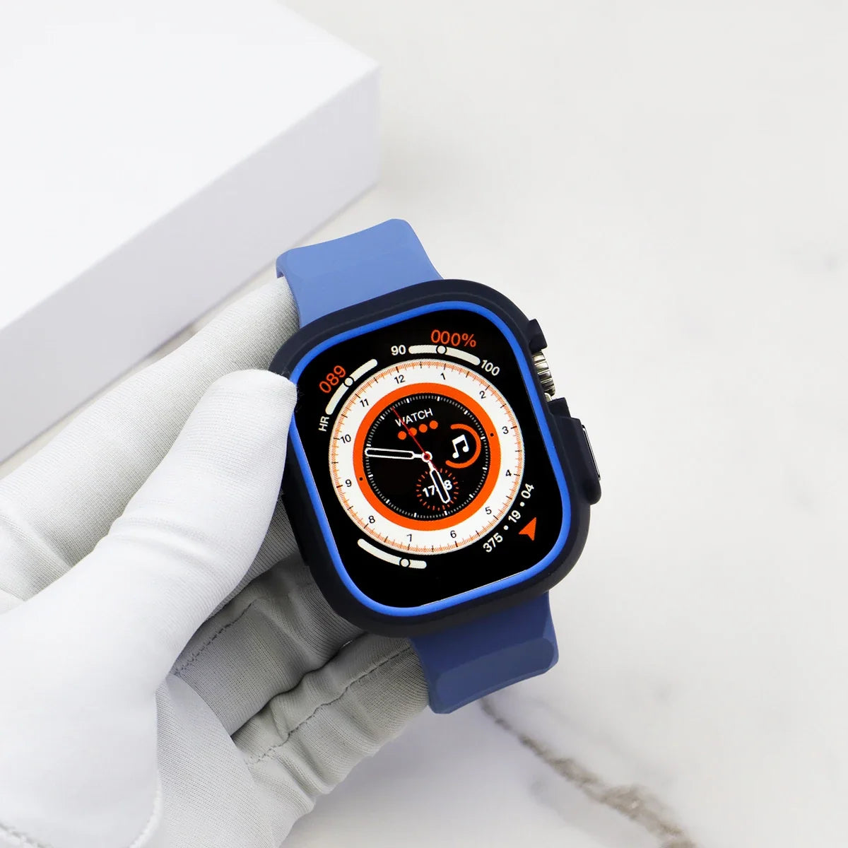 Silicone Sport Band & Case for Apple Watch Ultra 2/9/8/7/SE Watch Band & Case Qme