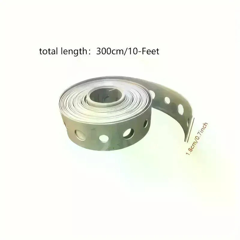 Galvanized Iron Pre-Punched Strapping Tape 3M Pipe Support Metal Strapping Tape Qme