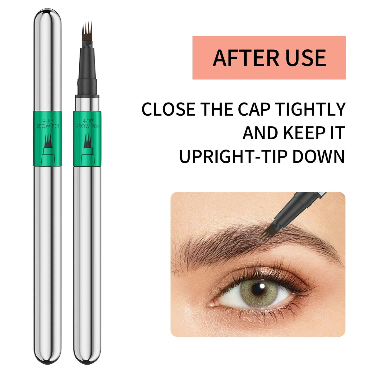 Hellokiss Waterproof Microblading Eyebrow Pen – 4 Split Head Microblading Eyebrow Pen Qme