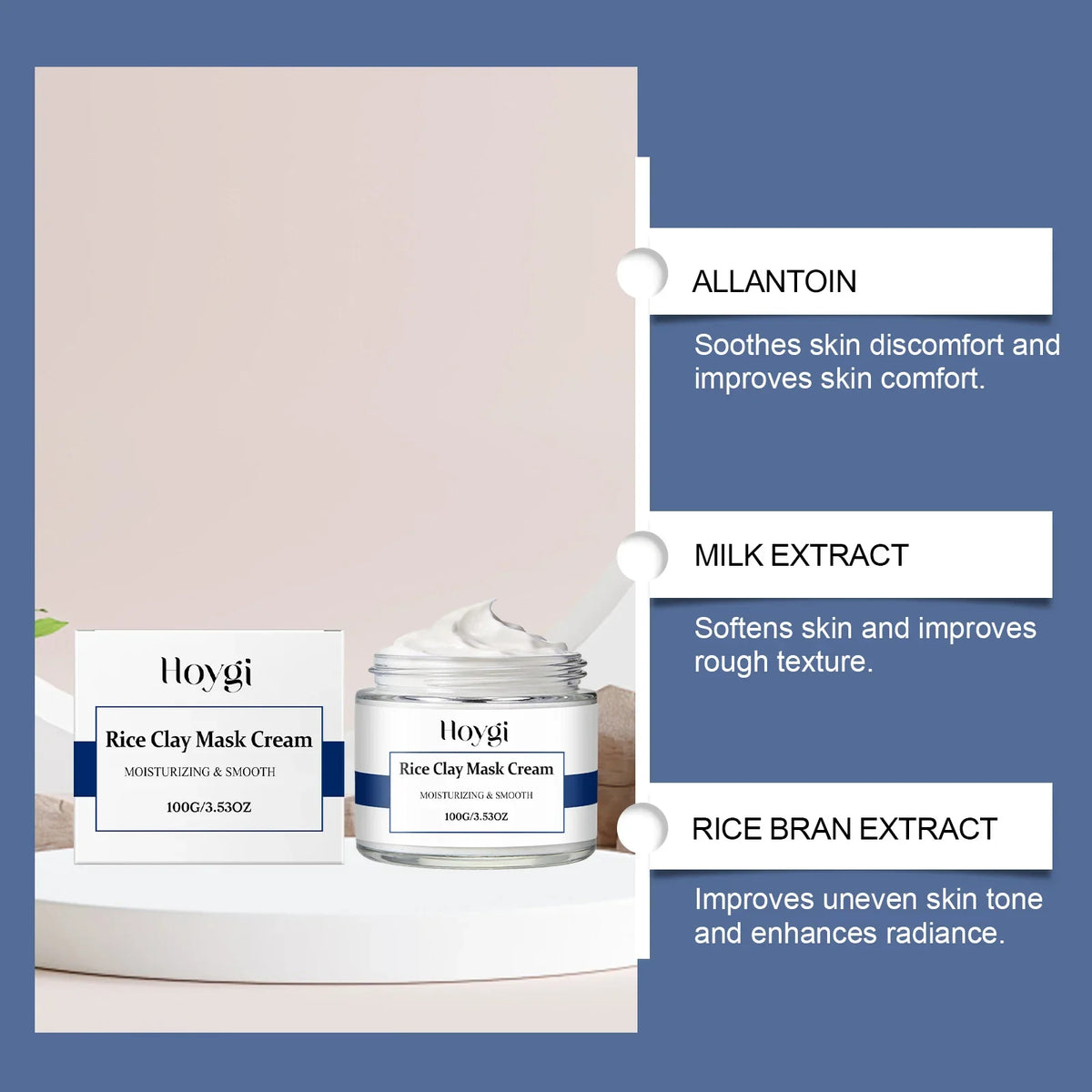 Rice Clay Face Mask – Brightening, Pore Cleansing & Hydrating Clay Face Mask Qme