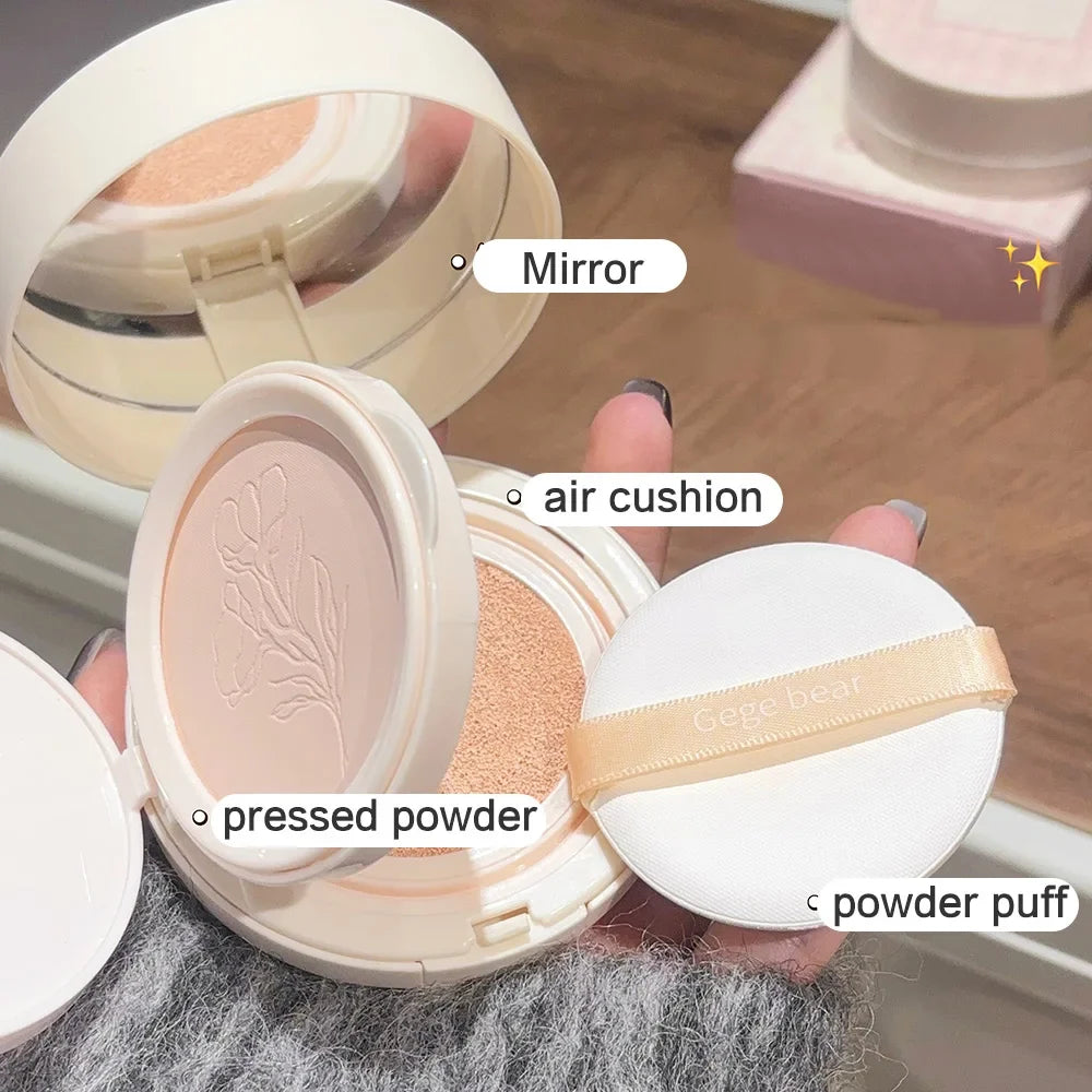 Qme Double Layer Powder Cushion – Brightening Natural Finish Powder Cushion Foundation Qme