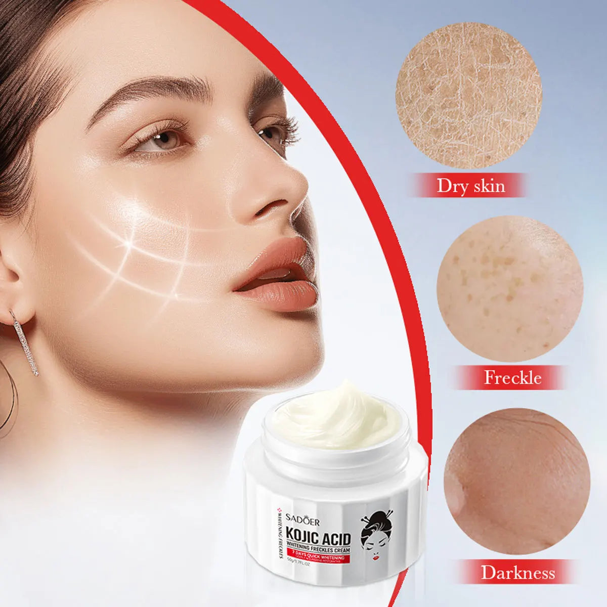 Kojic Acid Brightening Face Cream – Moisturizing & Even Skin Brightening Face Cream Qme
