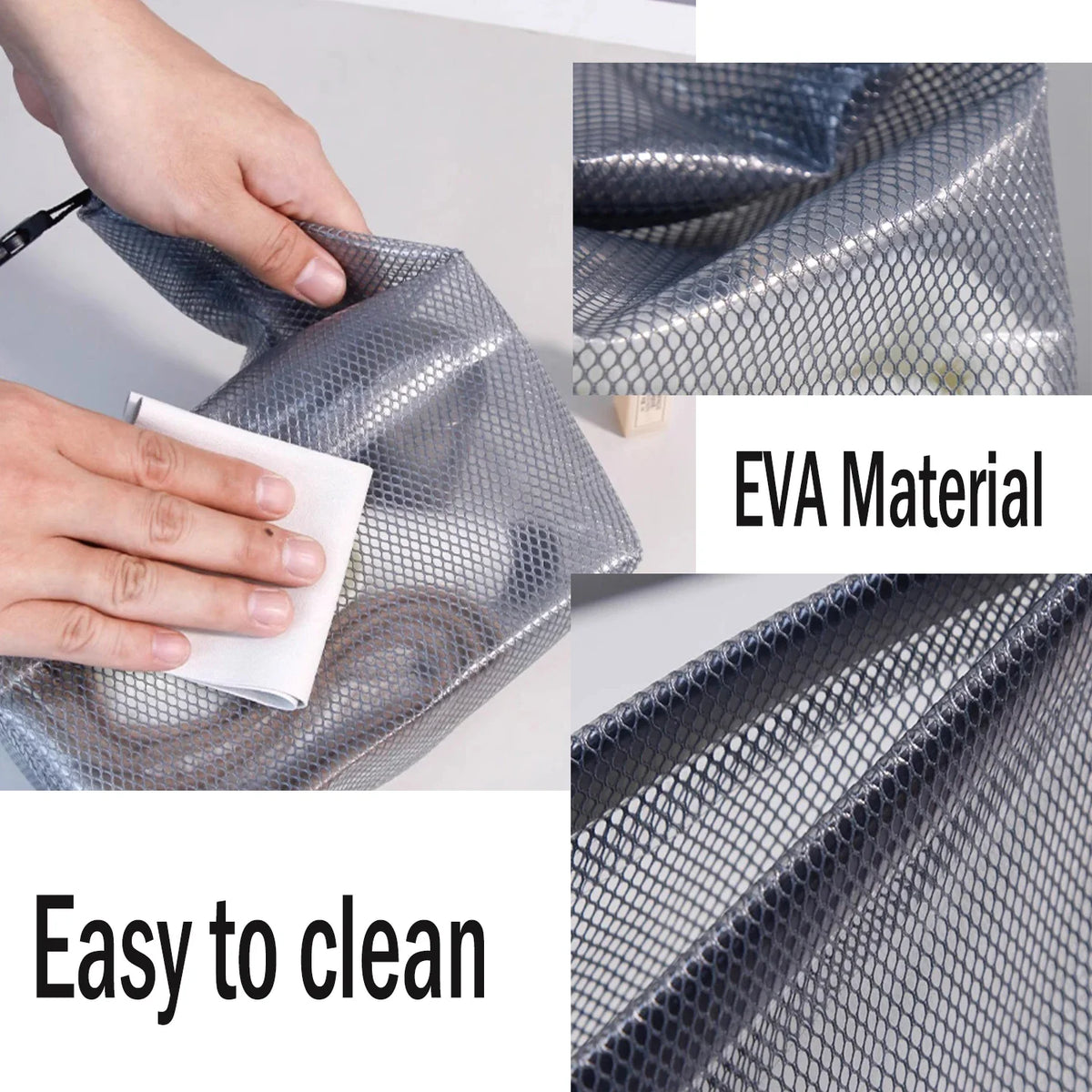 2-Pack Clear EVA Waterproof Travel Toiletry & Makeup Bags Travel Toiletry Bag Qme