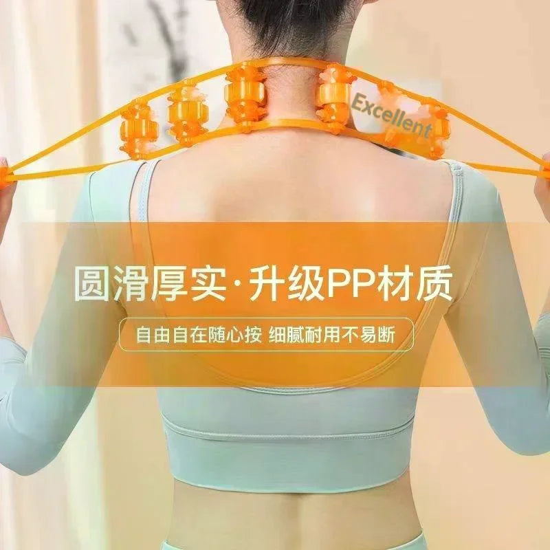 Handheld Multi-Roller Massage Strap – Neck, Back & Shoulder Handheld Massage Roller Qme