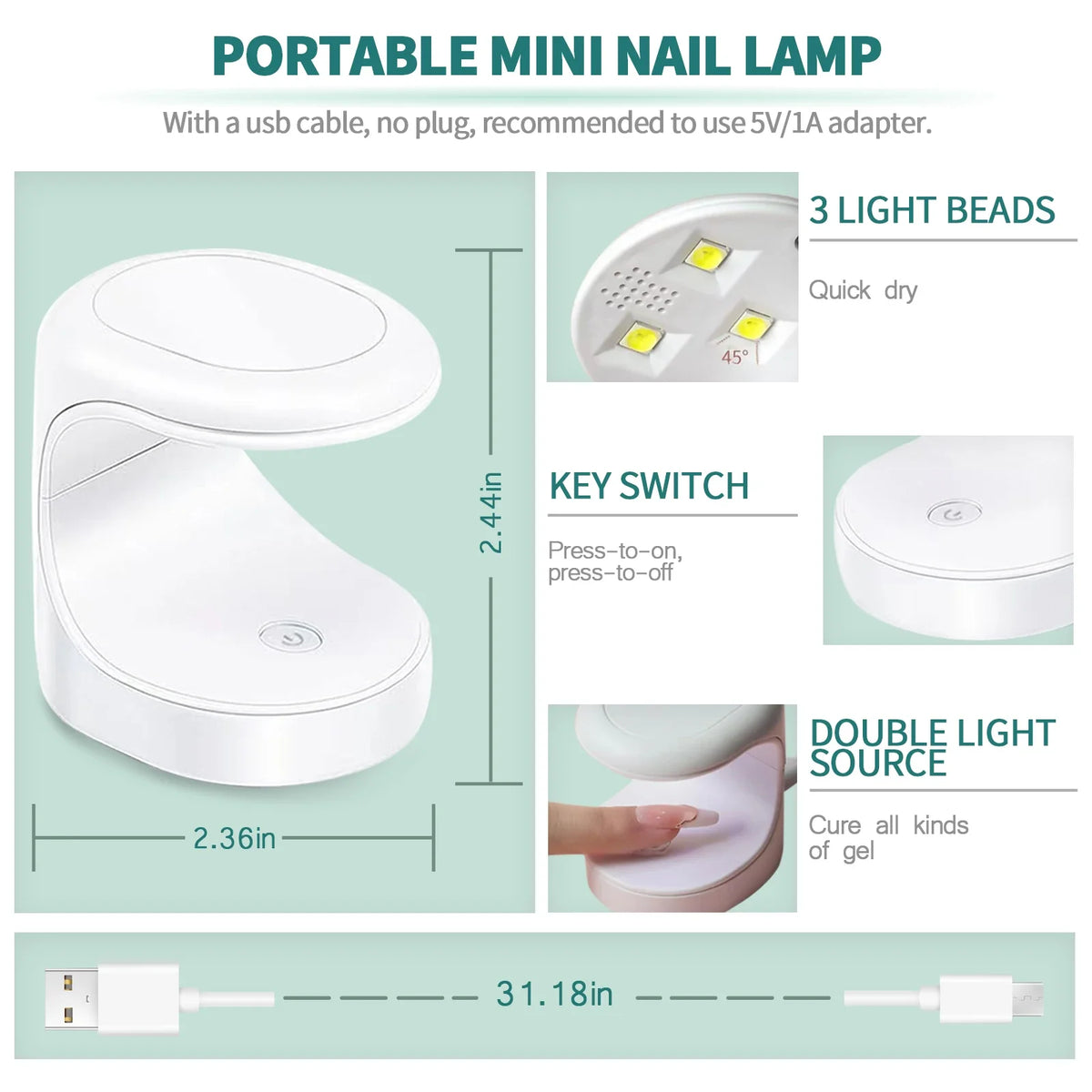Nailpop DIY Gel Nail Kit – UV LED Lamp, Polish & Tips Set Gel Nail Kit Qme