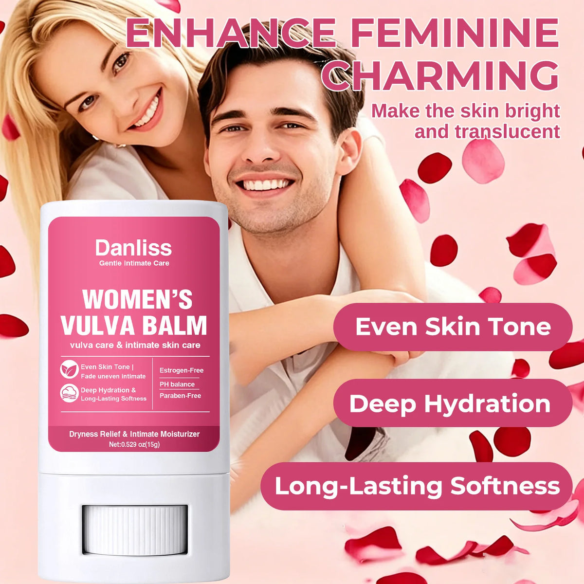 Women's Intimate Moisturizer Balm Stick – pH Balanced, Aloe & Oat Intimate Moisturizer Qst