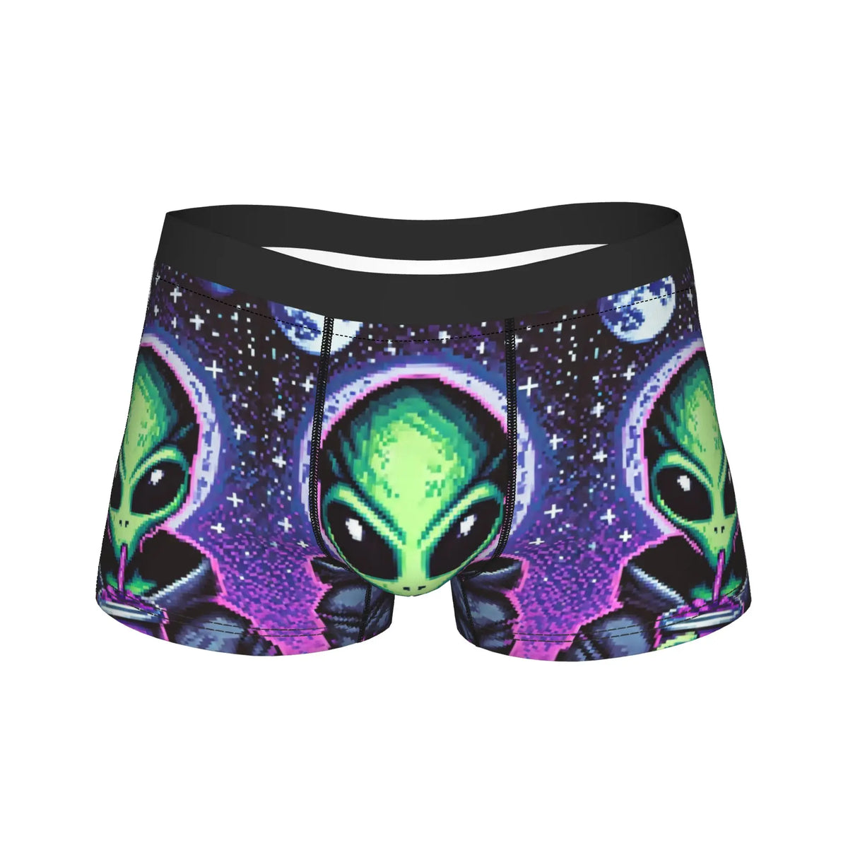 Men's Space Alien Print Boxer Shorts – Breathable Underwear Men's Boxer Shorts Qst as picture M