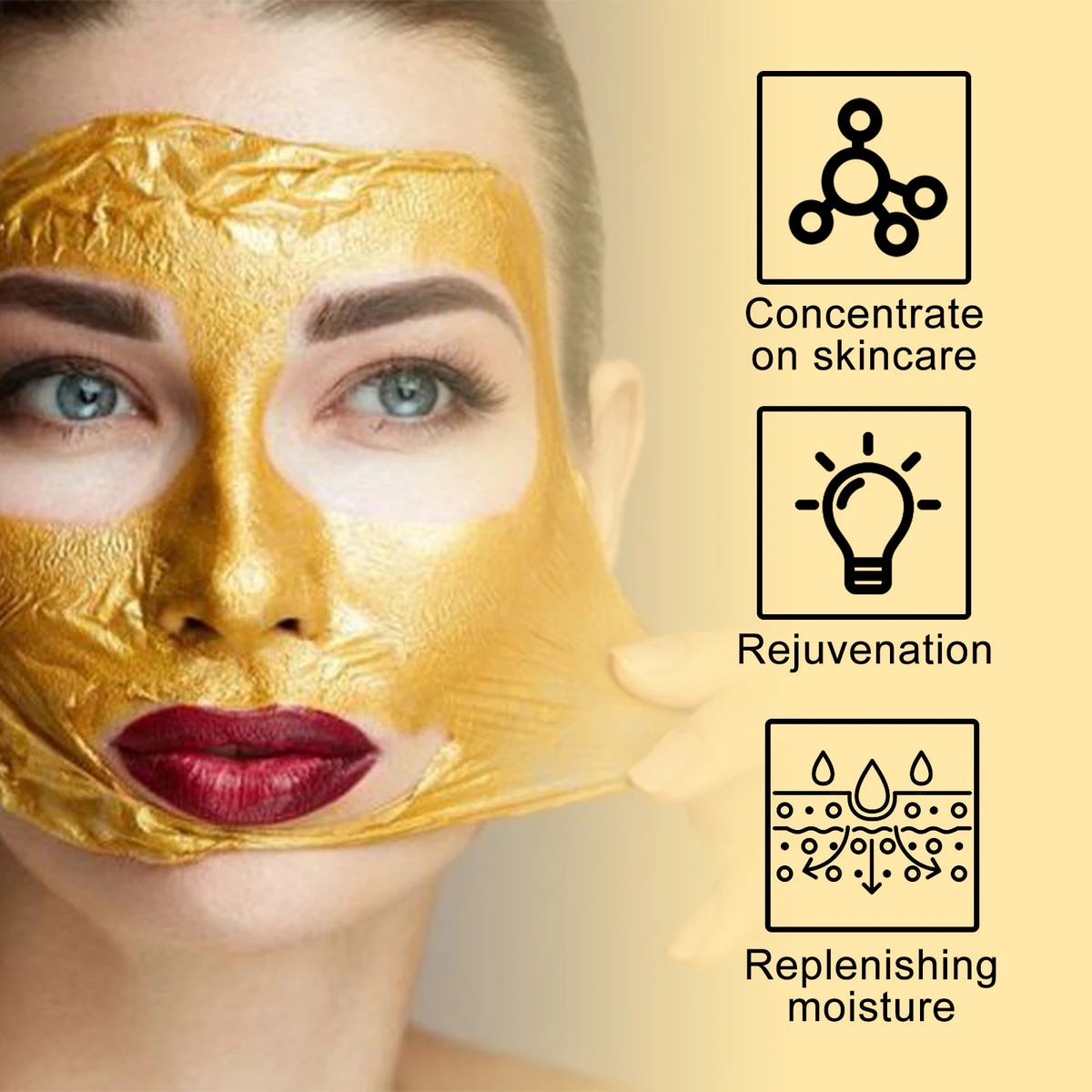 Jaysuing Gold Peel-Off Face Mask – Firming & Hydrating, 100g Peel-Off Face Mask Qst
