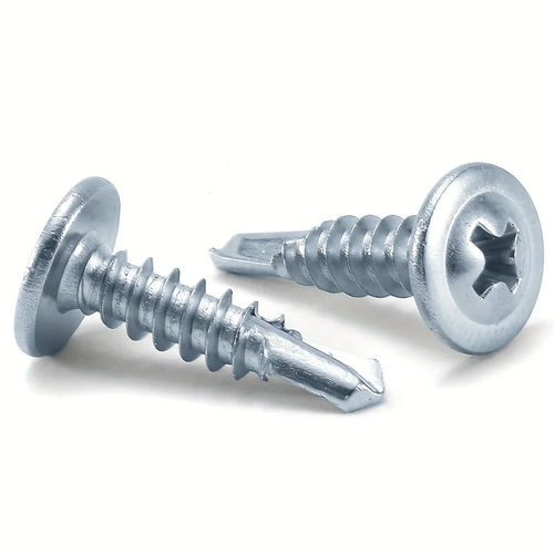 #8 Phillips Truss Head Self-Drilling Tek Screws | Zinc Sheet Metal Self-Drilling Screws Qme